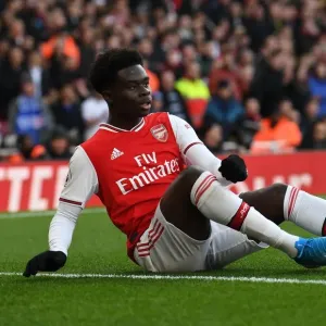 Arsenal's Bukayo Saka in Action: Arsenal vs. Chelsea, Premier League 2019-20 Arsenal's Bukayo Saka in Action: Arsenal vs. Chelsea, Premier League 2019-20