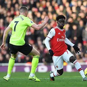 Arsenal's Bukayo Saka in Action: Arsenal vs Sheffield United, Premier League 2019-20