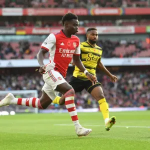 Arsenal's Bukayo Saka in Action: Arsenal vs. Watford (2021-22) Arsenal's Bukayo Saka in Action: Arsenal vs. Watford (2021-22)