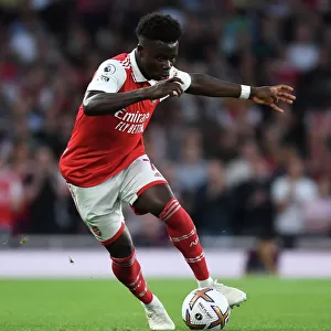Arsenal's Bukayo Saka in Action: Arsenal vs. Aston Villa, 2022-23 Premier League