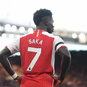Arsenal's Bukayo Saka in Action: Arsenal vs Burnley (2023-24) Arsenal's Bukayo Saka in Action: Arsenal vs Burnley (2023-24)