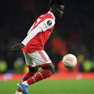 Arsenal's Bukayo Saka in Action: Arsenal vs FC Zurich, UEFA Europa League Group A (2022-23)