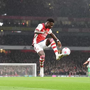 Arsenal's Bukayo Saka in Action against Liverpool - Premier League 2021-22