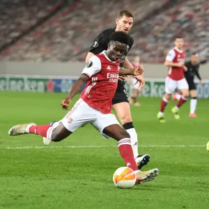 Arsenal's Bukayo Saka in Action Against SL Benfica, Europa League 2021 Arsenal's Bukayo Saka in Action Against SL Benfica, Europa League 2021
