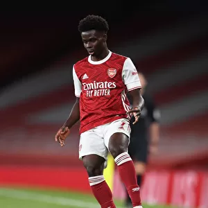 Arsenal's Bukayo Saka in Action Against West Ham United - Premier League 2020-21
