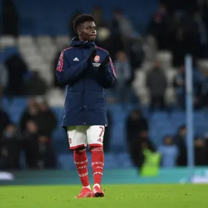 Arsenal's Bukayo Saka Celebrates FA Cup Victory over Manchester City Arsenal's Bukayo Saka Celebrates FA Cup Victory over Manchester City