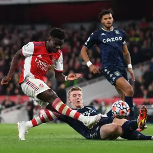 Arsenal's Bukayo Saka Faces Off Against Matt Targett in Intense Arsenal v Aston Villa Clash Arsenal's Bukayo Saka Faces Off Against Matt Targett in Intense Arsenal v Aston Villa Clash