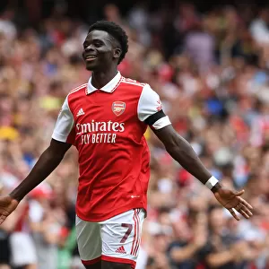 Arsenal's Bukayo Saka Scores Fourth Goal vs Sevilla in Emirates Cup 2022