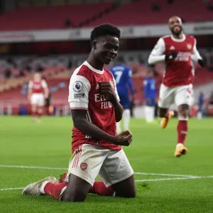 Arsenal's Bukayo Saka Scores Third Goal in Arsenal v Chelsea Premier League Clash (December 2020)