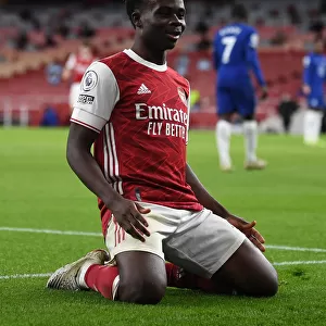 Arsenal's Bukayo Saka Scores Third Goal Against Chelsea in 2020-21 Premier League