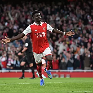 Arsenal's Bukayo Saka Scores Third Goal in Exciting Arsenal v Liverpool Clash (2022-23)