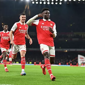 Arsenal's Bukayo Saka Scores Second Goal: Arsenal FC 2- Manchester United (Premier League 2022-23)