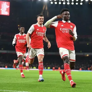 Arsenal's Bukayo Saka Scores Second Goal: Arsenal FC 2- Manchester United (Premier League 2022-23)