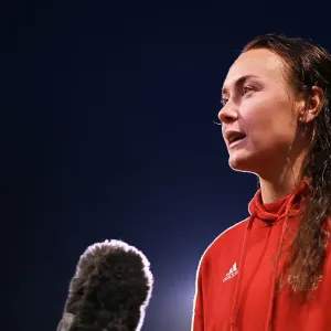 Arsenal's Caitlin Foord Interviewed After Brighton & Hove Albion vs Arsenal FC in Barclays Women's Super League (November 2023)