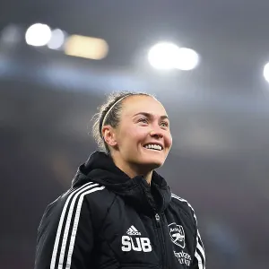 Arsenal's Caitlin Foord Reacts After Aston Villa vs Arsenal, Barclays Women's Super League 2022-23 Arsenal's Caitlin Foord Reacts After Aston Villa vs Arsenal, Barclays Women's Super League 2022-23