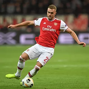 Arsenal's Calum Chambers in Action against Eintracht Frankfurt in UEFA Europa League Group F