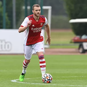 Arsenal's Calum Chambers in Action during Pre-Season Match against Millwall