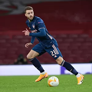 Arsenal's Calum Chambers in Action against Rapid Wien in UEFA Europa League