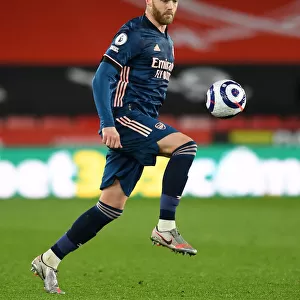 Arsenal's Calum Chambers in Action at Sheffield United, Premier League 2020-21