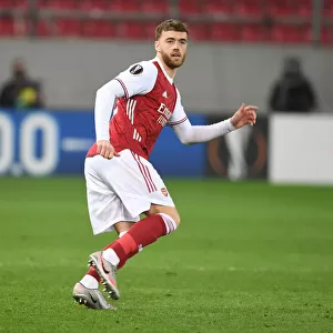 Arsenal's Calum Chambers in Action against SL Benfica in the Europa League Round of 32, Piraeus, Greece (February 2021)