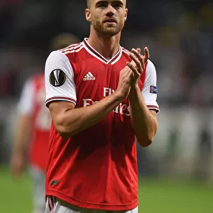 Arsenal's Calum Chambers Post-Match at Eintracht Frankfurt, UEFA Europa League 2019-20
