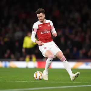 Arsenal's Carl Jenkinson in Action against Sporting CP in the Europa League Arsenal's Carl Jenkinson in Action against Sporting CP in the Europa League