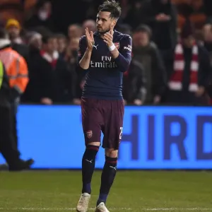 Arsenal's Carl Jenkinson Applauding Fans after FA Cup Victory over Blackpool
