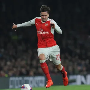 Arsenal's Carl Jenkinson Celebrates in Emirates Stadium after Securing a 2-0 Victory over Reading in the EFL Cup