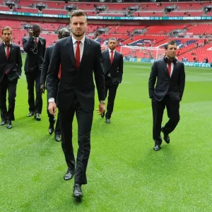 Arsenal's Carl Jenkinson at the FA Cup Final vs Hull City, London 2014