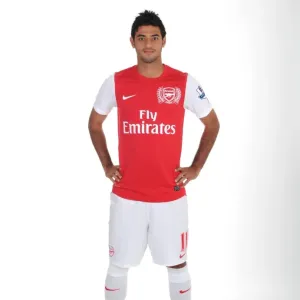 Arsenal's Carlos Vela at Emirates Stadium Photocall (April 8, 2011)