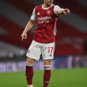 Arsenal's Cedric Soares in Action at Emirates Stadium Against Southampton (Premier League 2020-21)