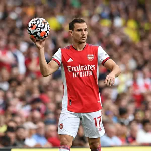 Arsenal's Cedric Soares in Action against Norwich City (2021-22)