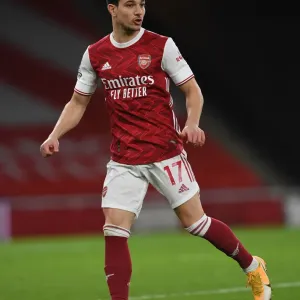 Arsenal's Cedric Soares in Action Against Southampton (Premier League 2020-21)