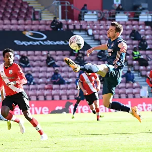 Arsenal's Cedric Soares in FA Cup Action: Southampton vs Arsenal (Behind Closed Doors)