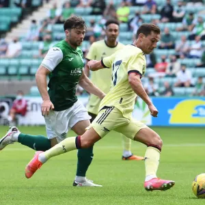 Arsenal's Cedric Soares in Pre-Season Action at Hibernian's Easter Road