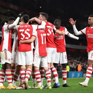 Arsenal's Charlie Patino Celebrates Fifth Goal in Carabao Cup Quarterfinal Victory over Sunderland