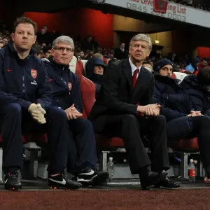 Arsenal's Coaching Trio: Wenger, Rice, and Lewin on the Touchline (2011-2012)