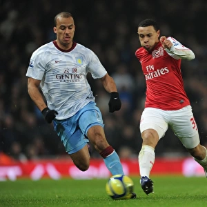 Arsenal's Coquelin Clashes with Agbonlahor in FA Cup Showdown