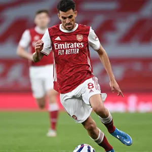 Arsenal's Dani Ceballos in Action: Empty Emirates Stadium Clash Against West Bromwich Albion, May 2021