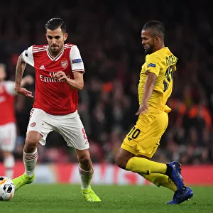 Arsenal's Dani Ceballos Breaks Past Standard Liege's Mehdi Carcela in Europa League Clash