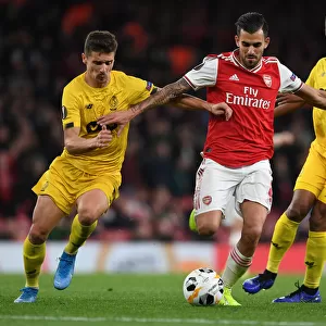 Arsenal's Dani Ceballos Faces Off Against Standard Liege's Aleksander Boljevic in Europa League Clash