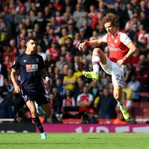 Arsenal's David Luiz in Action Against AFC Bournemouth, Premier League 2019-20 Arsenal's David Luiz in Action Against AFC Bournemouth, Premier League 2019-20