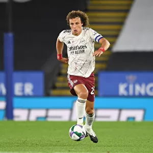 Arsenal's David Luiz in Action against Leicester City in Carabao Cup Clash