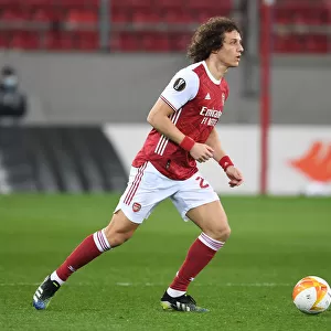 Arsenal's David Luiz in Action against SL Benfica in the Europa League Round of 32, Piraeus, Greece (2021)