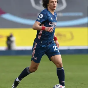 Arsenal's David Luiz in Action at Empty Turf Moor: Burnley vs Arsenal, Premier League 2021