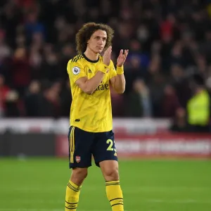 David Luiz Print - Arsenal Player Celebrates with Fans