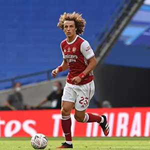 Arsenal's David Luiz at Empty FA Cup Final Against Chelsea, 2020