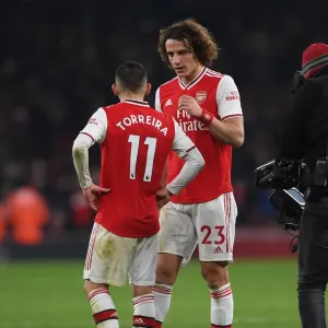 Arsenal's David Luiz and Lucas Torreira Reunite After Arsenal FC vs Manchester United Match (January 2020) Arsenal's David Luiz and Lucas Torreira Reunite After Arsenal FC vs Manchester United Match (January 2020)