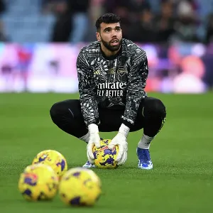 Arsenal's David Raya Prepares for Aston Villa Clash in Premier League (Aston Villa vs Arsenal, 2023-24) Arsenal's David Raya Prepares for Aston Villa Clash in Premier League (Aston Villa vs Arsenal, 2023-24)