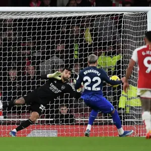 Print of Arsenal's David Raya Saving Penalty Print of Arsenal's David Raya Saving Penalty